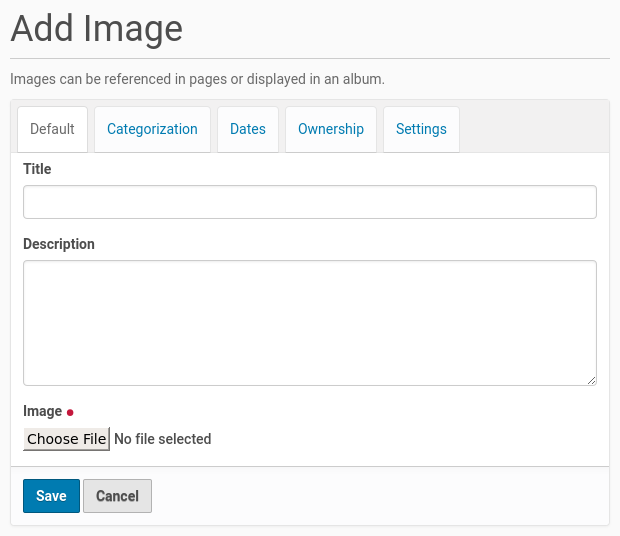 Adding images form