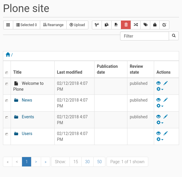 reordering content